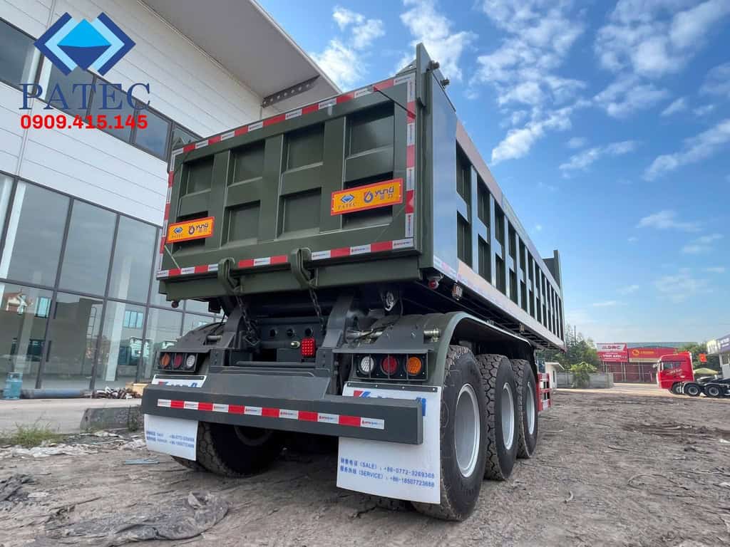 sơ mi rơ mooc ben vuông tự đổ Yunli