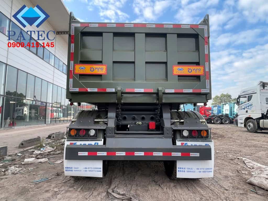 sơ mi rơ mooc ben vuông tự đổ Yunli