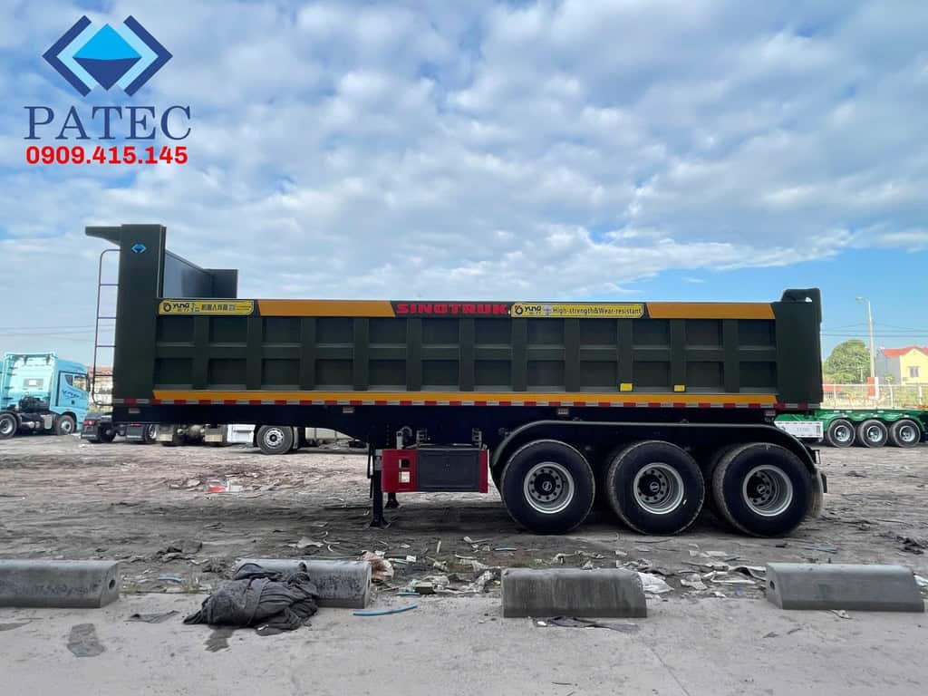 sơ mi rơ mooc ben vuông tự đổ Yunli